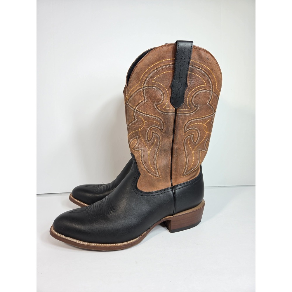 JB DILLON Reserve Brown/ Black Cowboy Boots Men Sz 10.5 EW - JBRP3402EW